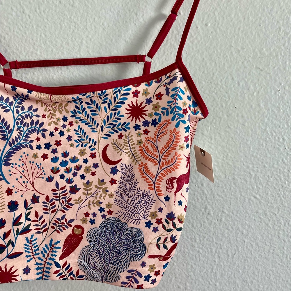 The LyreBird Skin Seamless Square-Neck Printed Cami Neutral Nude Maroon L/XL - Picture 4 of 12